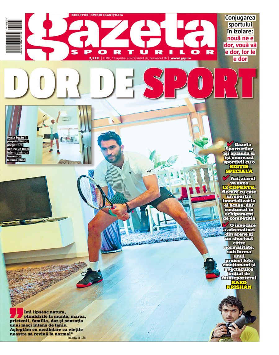 „Dor de sport” - ediție specială GSP. Sportivii izolați s-au lăsat fotografiați în casele lor, gata echipați de competiții