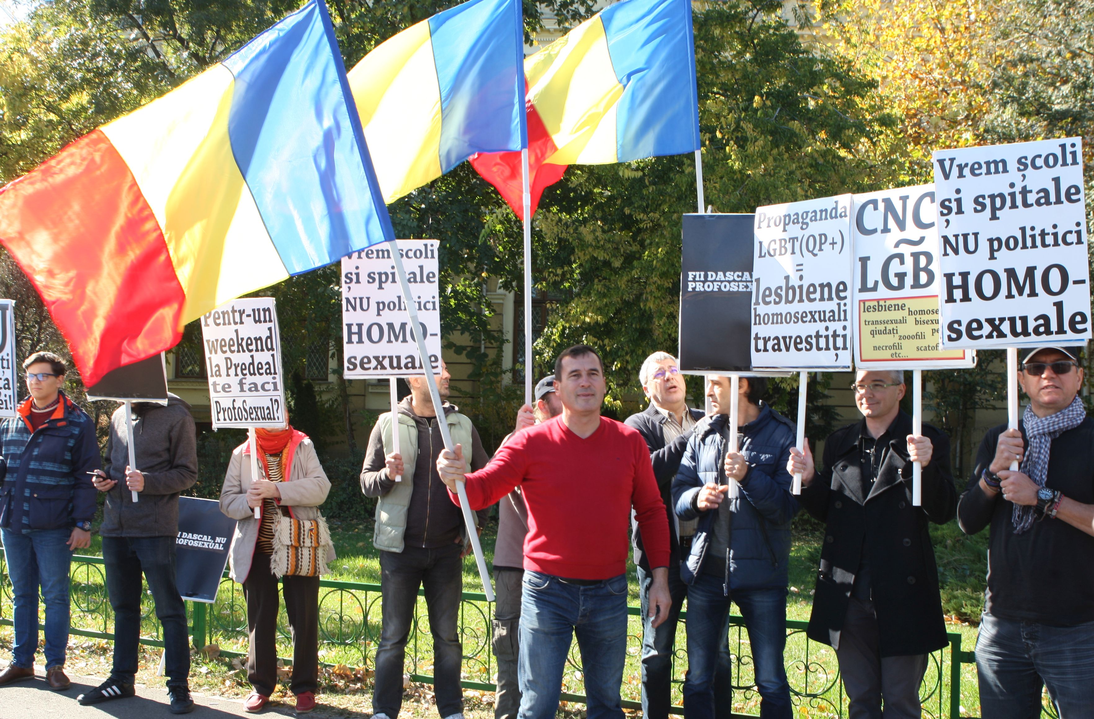 GALERIE FOTO / Protest al părinților în Piața Victoriei, joi, împotriva propagandei homosexuale în școli