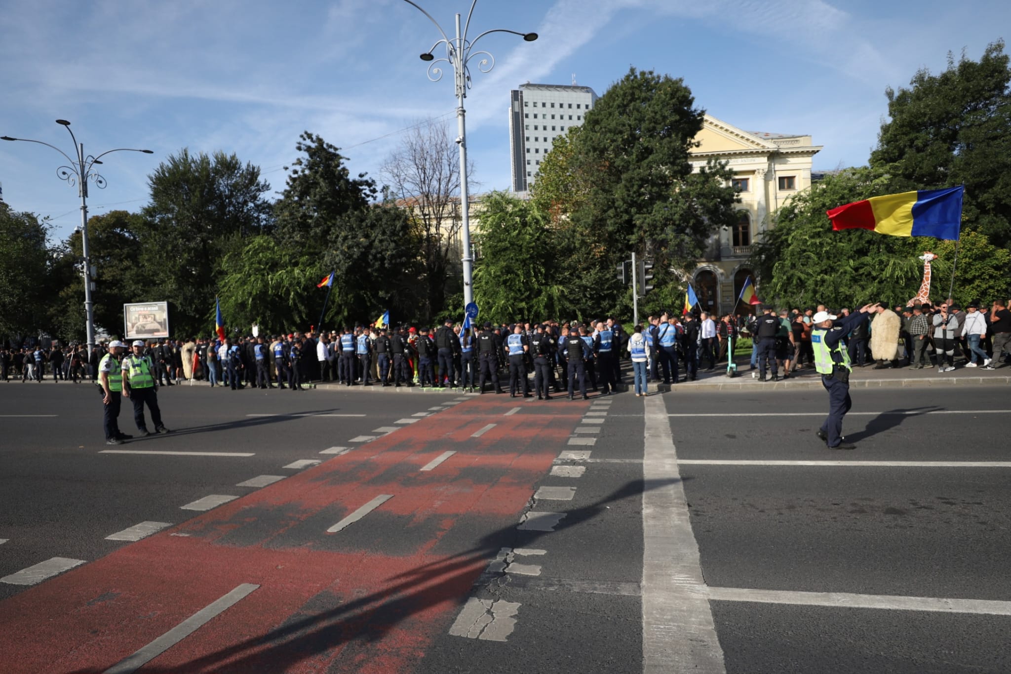 Protestul fermierilor în Piața Victoriei