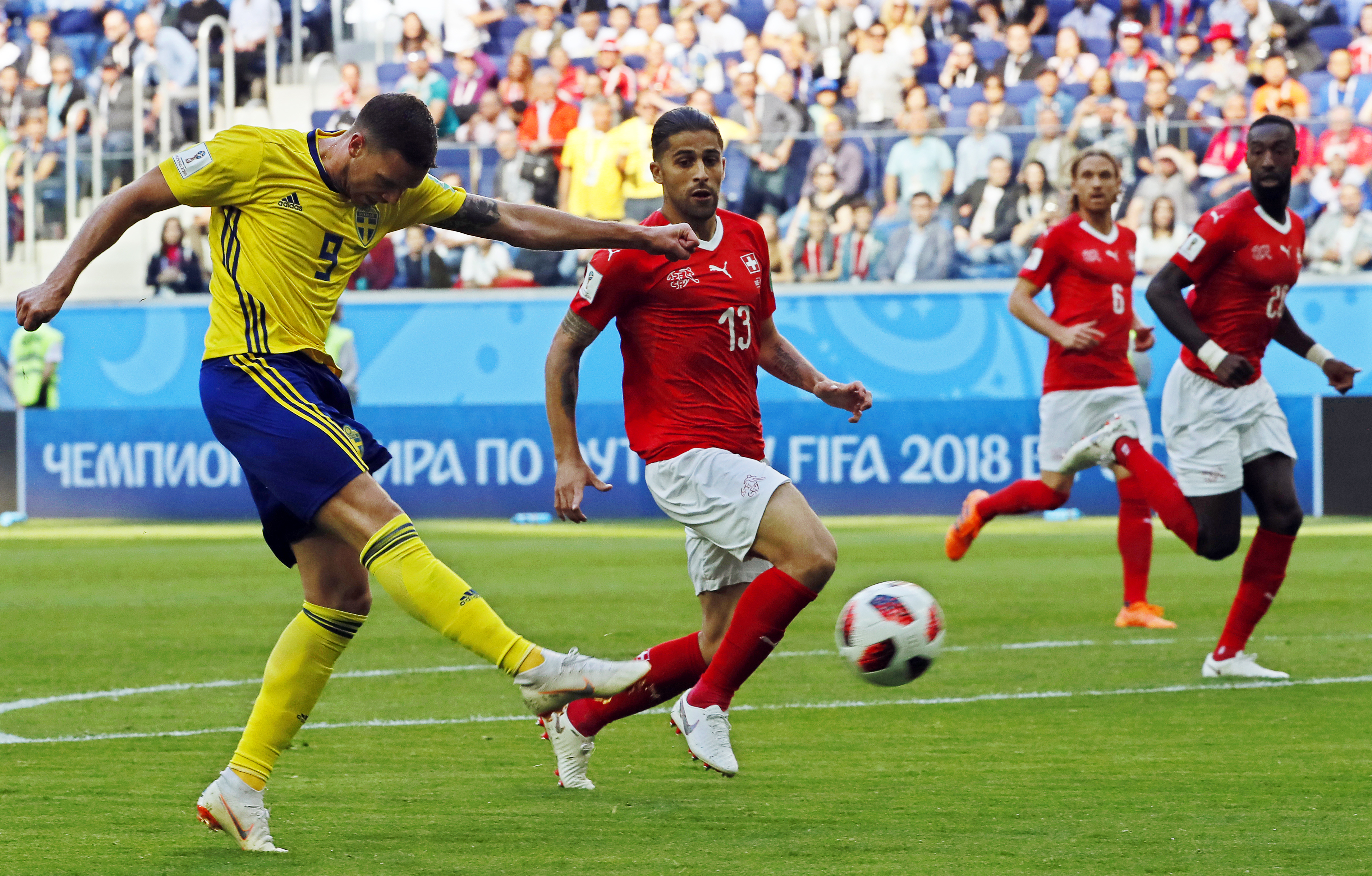 Suedia - Elveția 1-0, în optimile Campionatului Mondial de fotbal Rusia 2018. Eroul Forsberg. Cifră istorică de fani / GALERIE FOTO