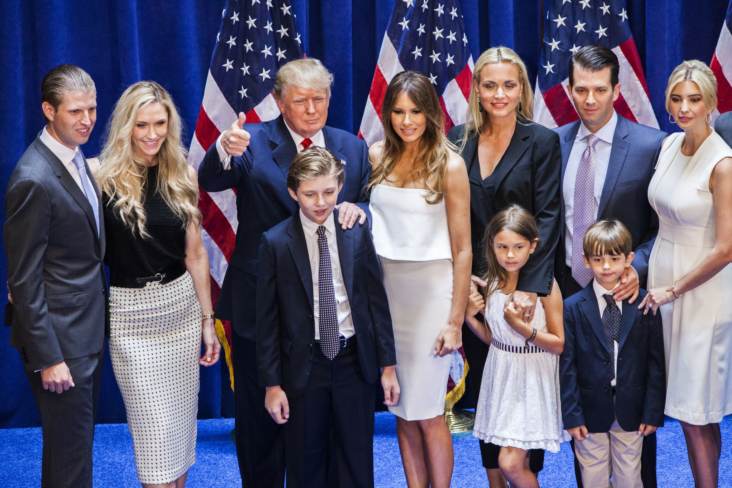 Donald Trump and his family (Source - Getty Images)