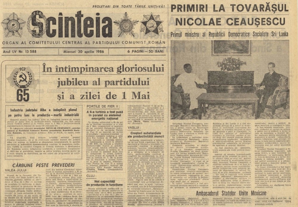 36 de ani de la accidentul nuclear de la Cernobîl. Documentele care arată cum a reacționat regimul Ceaușescu