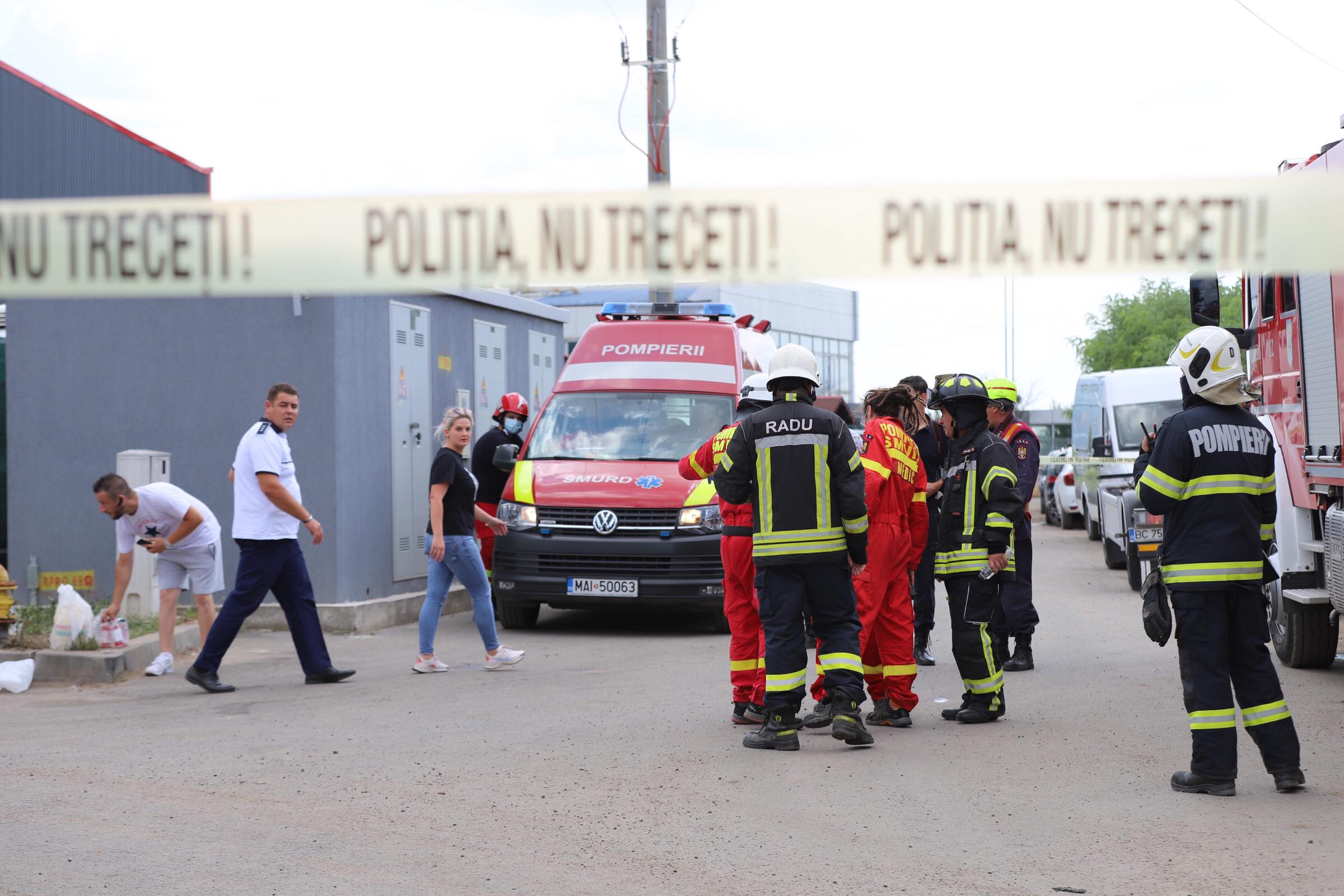 Explozie într-o hală de reciclare din Popești-Leordeni. Șapte persoane au ajuns la spital, din care cinci cu arsuri grave