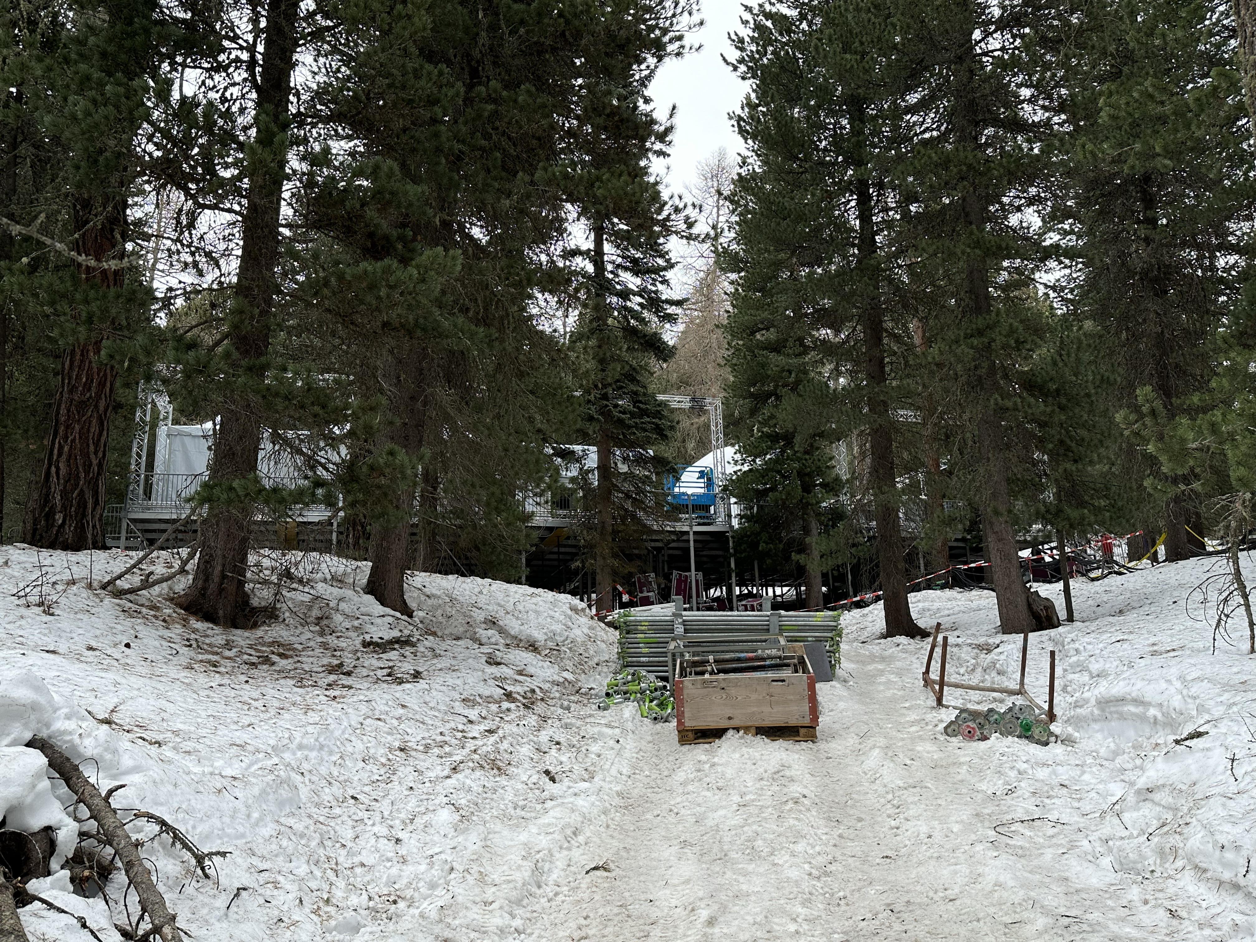 Prezentare de modă exclusivistă în mijlocul unei păduri, la St. Moritz. Organizațiile de mediu se tem că vor fi tăiați copacii. Cine este organizatorul