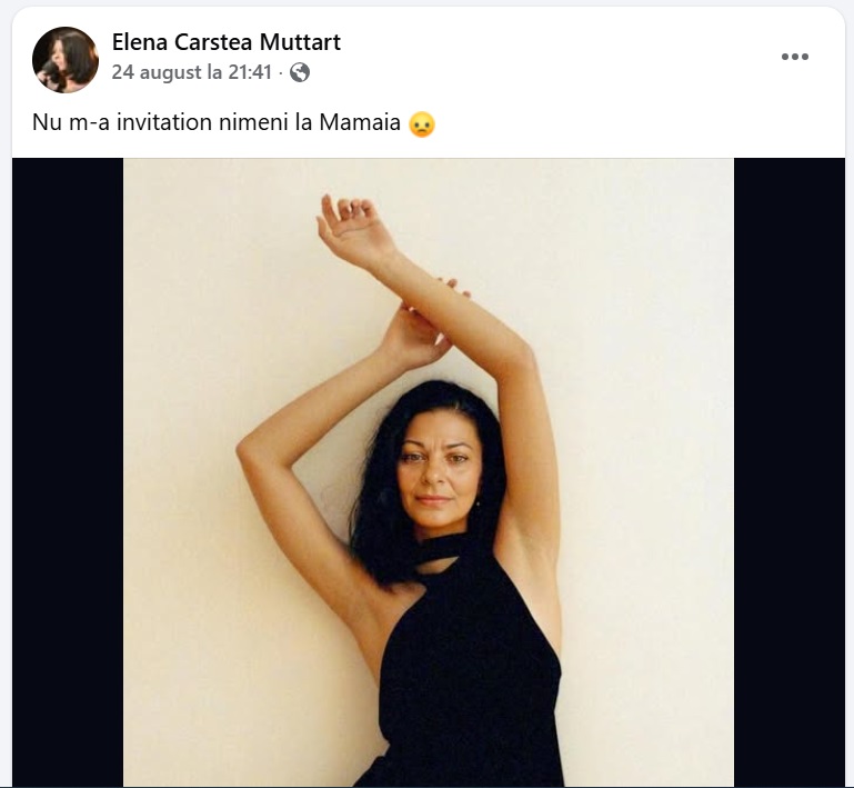 Elena Cârstea, marea absentă de la Festivalul Mamaia 2025. I-a atacat subtil pe organizatori: „Nu m-a invitat nimeni”