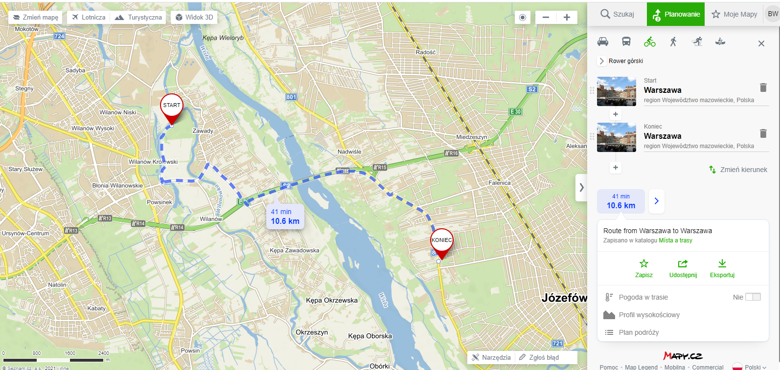 Alternatywa dla Google Maps na wycieczki rowerowe i piesze trasy. Poznaj  nawigację Mapy.cz