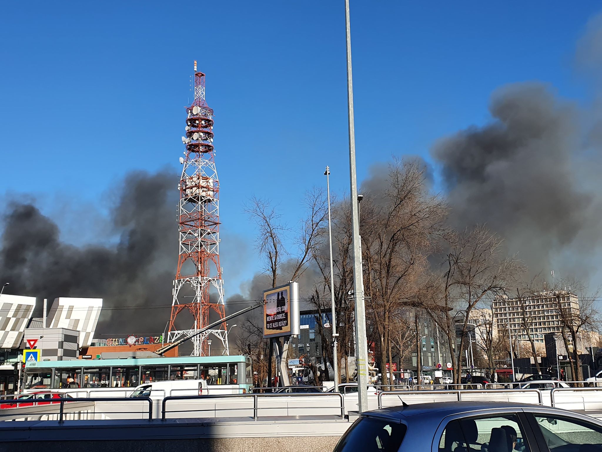 Incendiu puternic în Delta Văcărești. ISU București: Focul a fost provocat