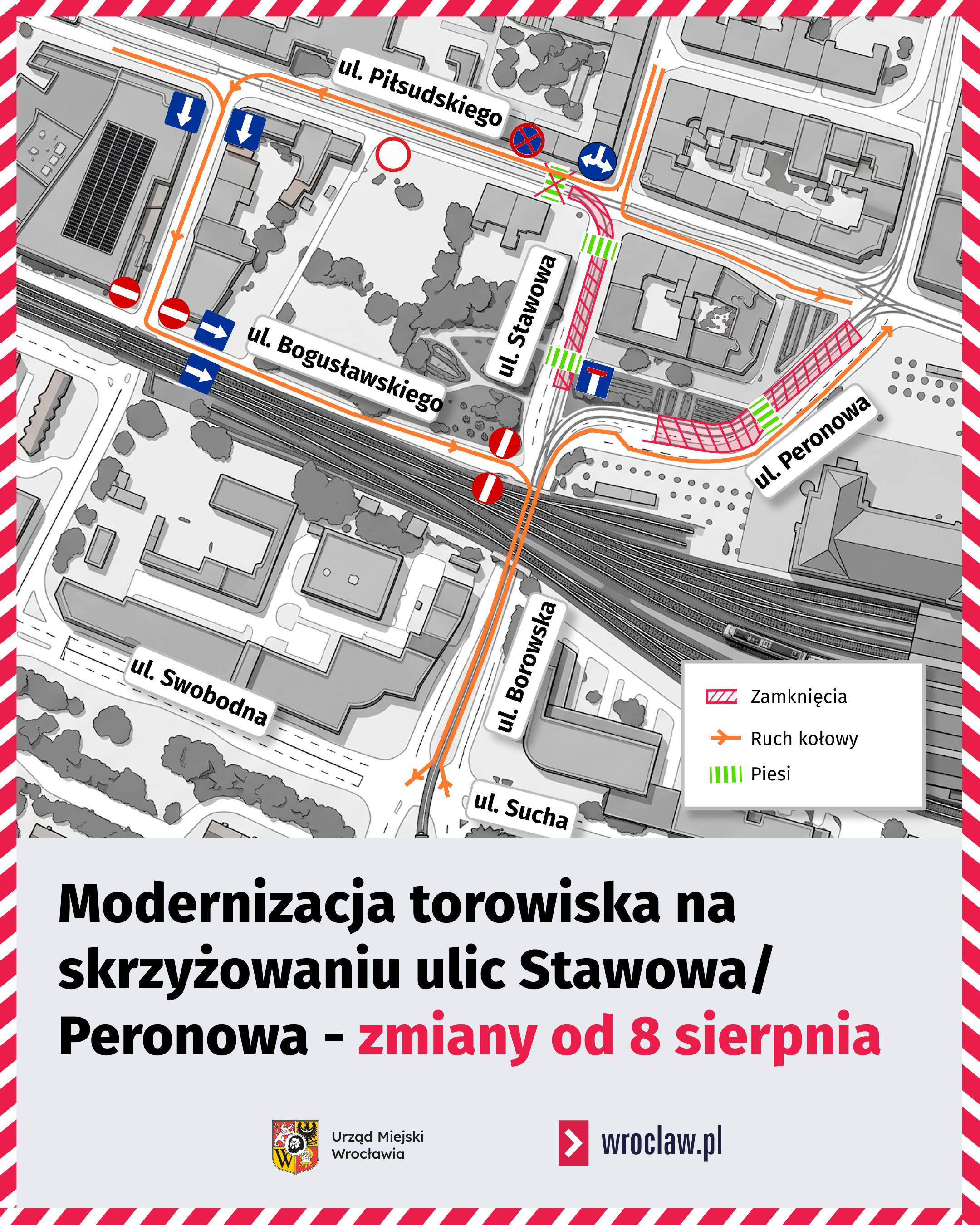 Zmiany dla kierowców przy dworcu Wrocław Główny!