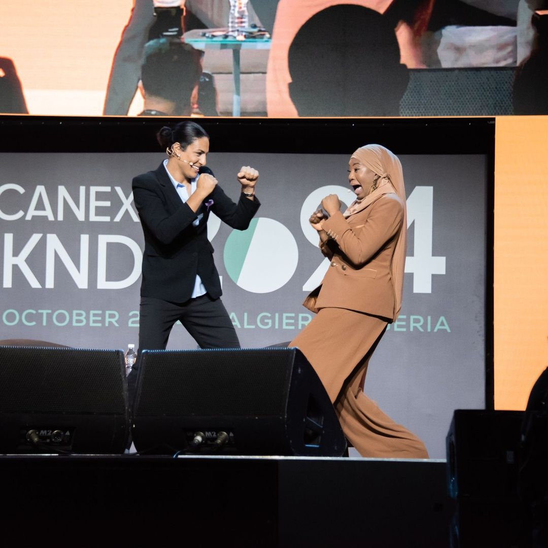 Imane Khelif, Professional Boxer; 2024 Olympic Gold medalist from Algeria at the Canex Conversations - Fireside Chat