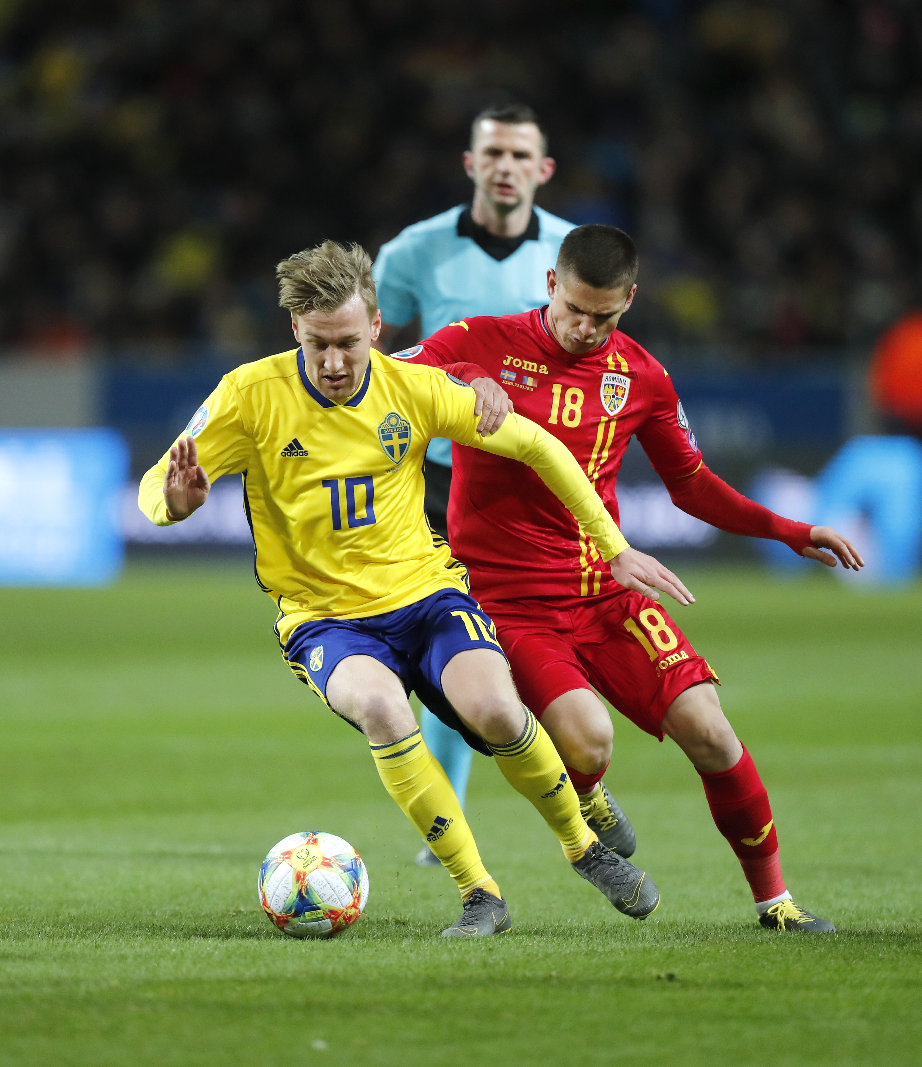 FOTO&VIDEO | Suedia - România 2-1, preliminariile Euro 2020. Debut strâmb pentru tricolori, cu două goluri încasate în 7 minute