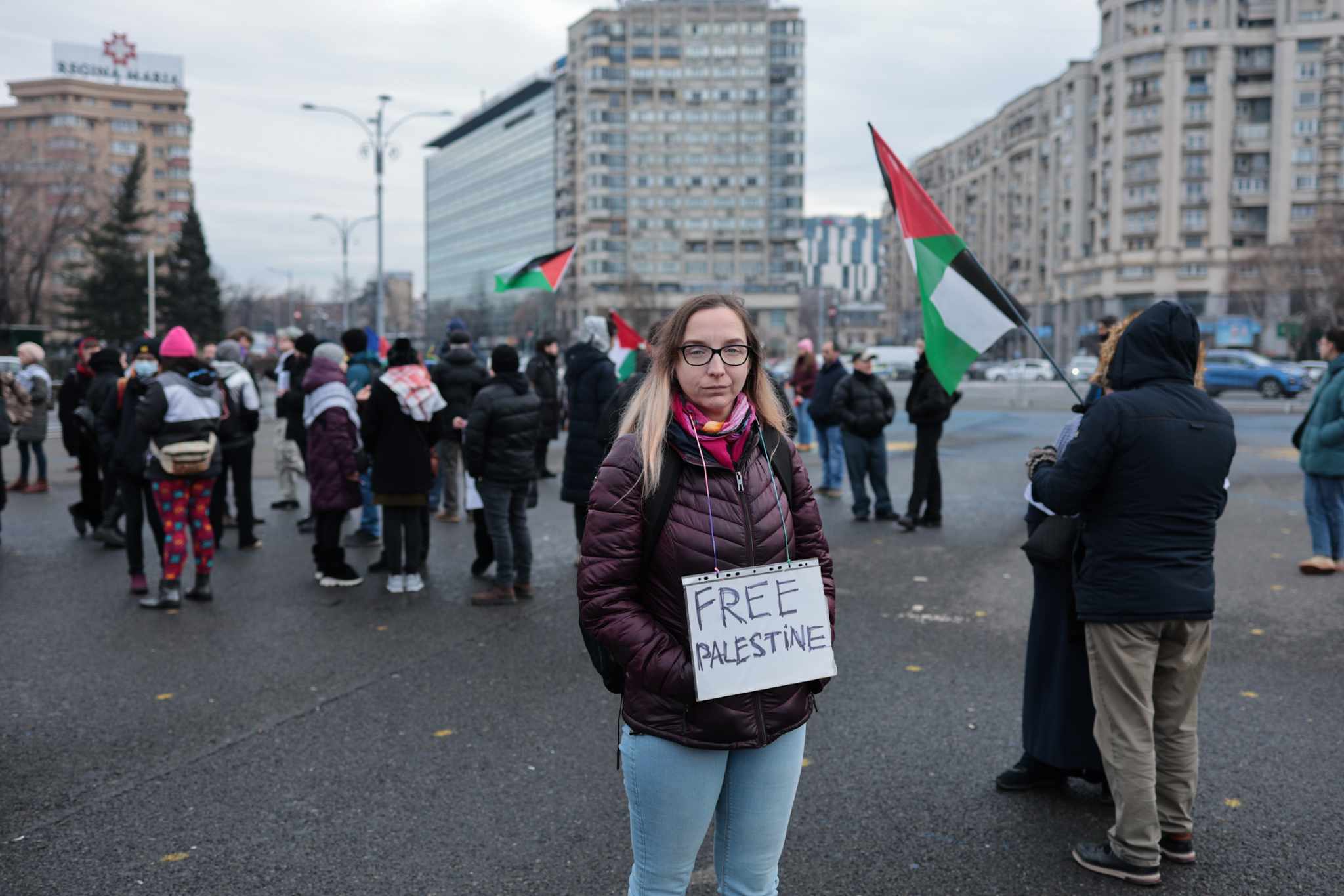 Un nou miting pro-Palestina în București. Circa 100 de persoane cer oprirea ostilităților din Gaza