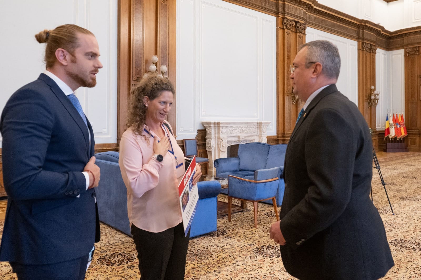 Ambasadorul Israelului în România a fost în Parlament împreună cu soția românului ostatic din Fâșia Gaza