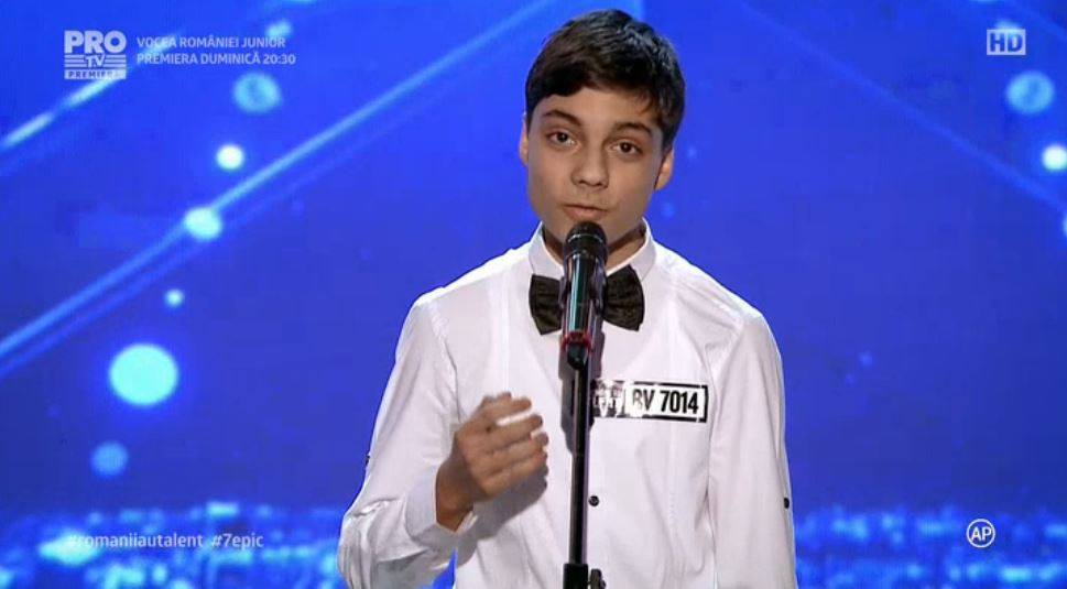 Un nou copil minune la "Românii au talent". Florin Nae a cântat ”Caruso” la Românii au talent, iar juraţilor li s-a făcut pielea de găină | VIDEO