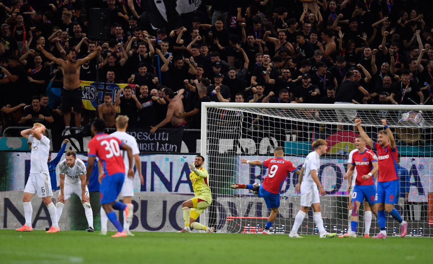 FCSB s-a calificat în grupa Europa League după ce a eliminat-o pe Aberdeen. Scoțienii au jucat în inferioritate în repriza secundă