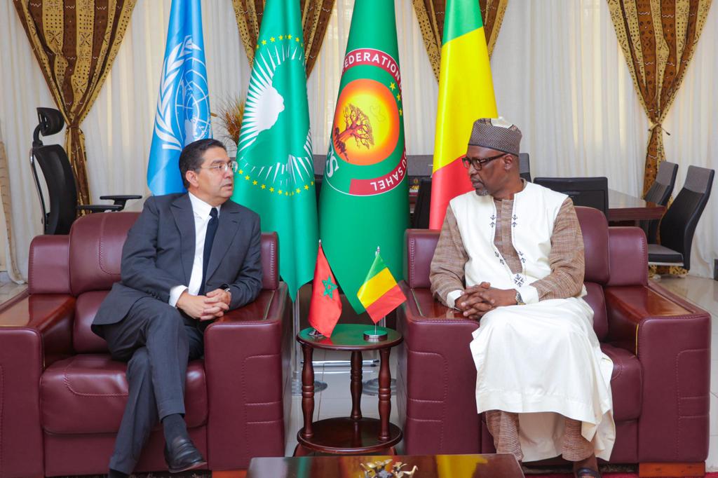 Moroccan Foreign Minister Nasser Bourita meets his Malian counterpart Abdoulaye Diop. Mali has renewed its support for Morocco’s autonomy proposal for Western Sahara.