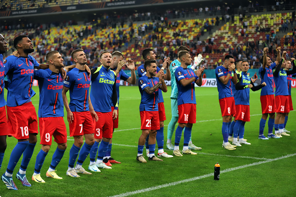 FCSB - Rigas FS 4-1. Principalele imagini de la victoria care i-a dus pe roș-albaștrii pe locul 2 în Europa League | GALERIE FOTO