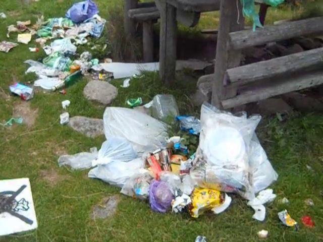 Poiana Pelegii din Munții Retezat, plină de gunoaie lăsate în urmă de turiști. Mesajul emoționant al unei fetițe, după ce a văzut mizeria