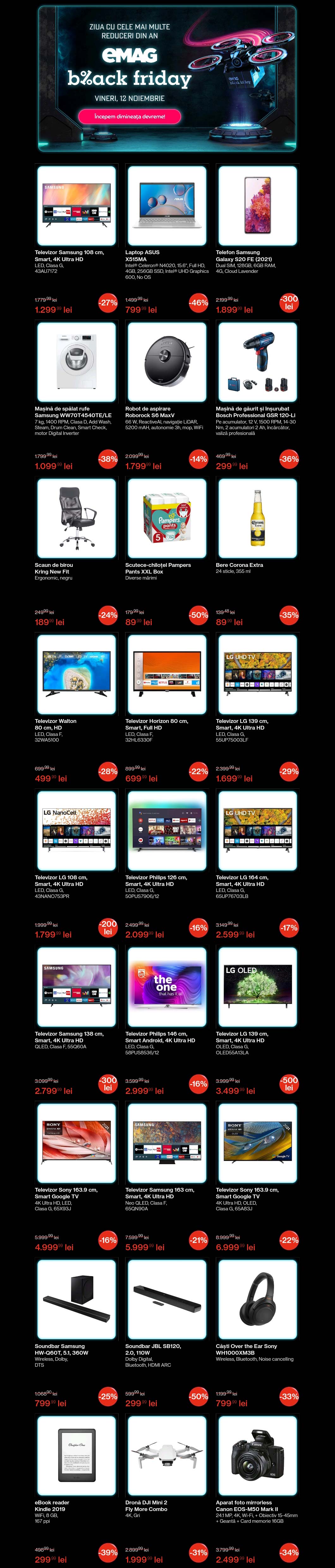 eMag Black Friday 2021. Catalogul eMag cu reduceri