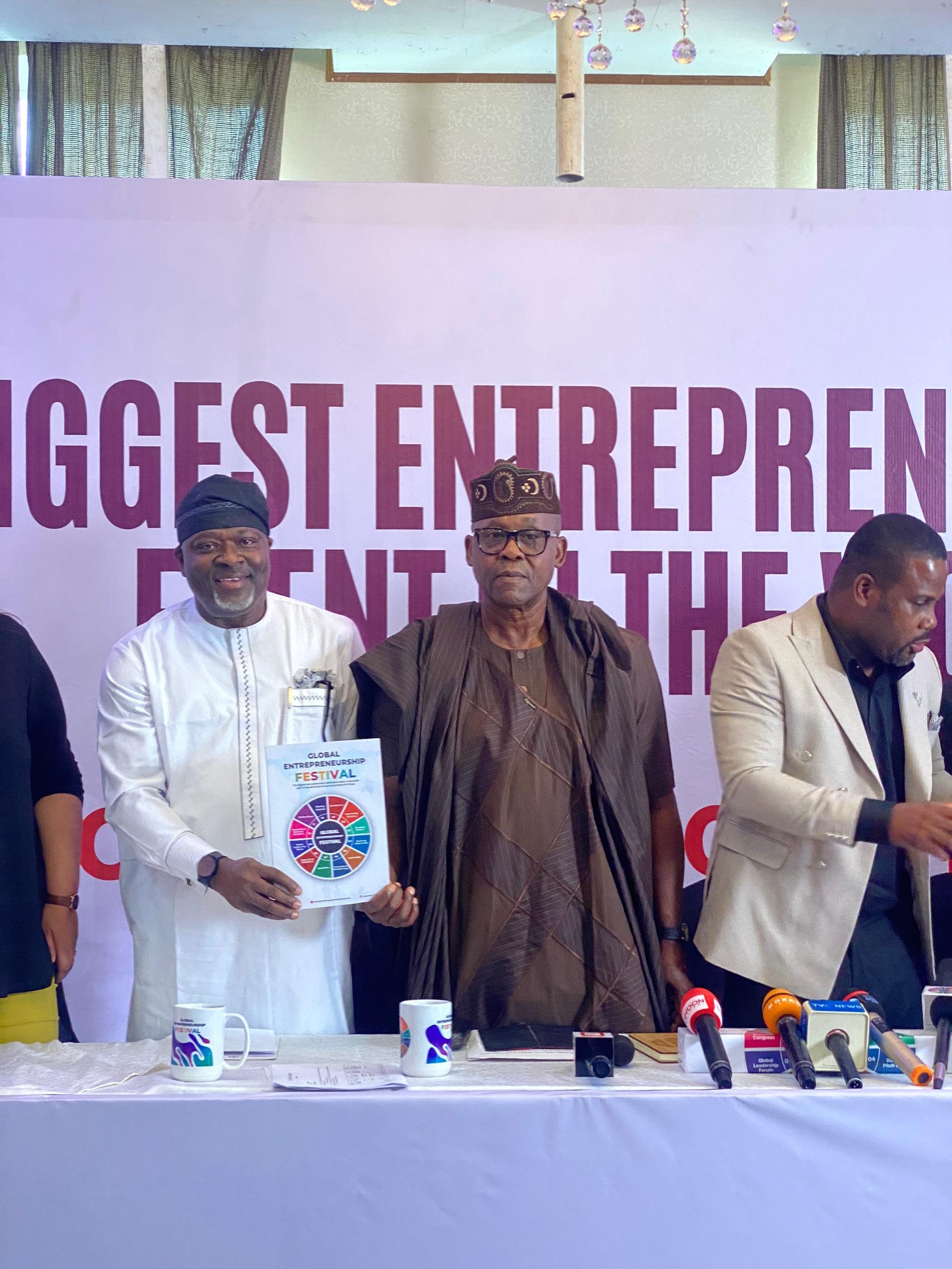 L-R: Ondo State Commissioner for Information and Orientation, Hon. Wale Akinlosotu, GEF Board Chairman, Otunba Wale Akinboboye, and GEF Project Lead, Dr Summy Smart Francis at a media parley in Lagos.