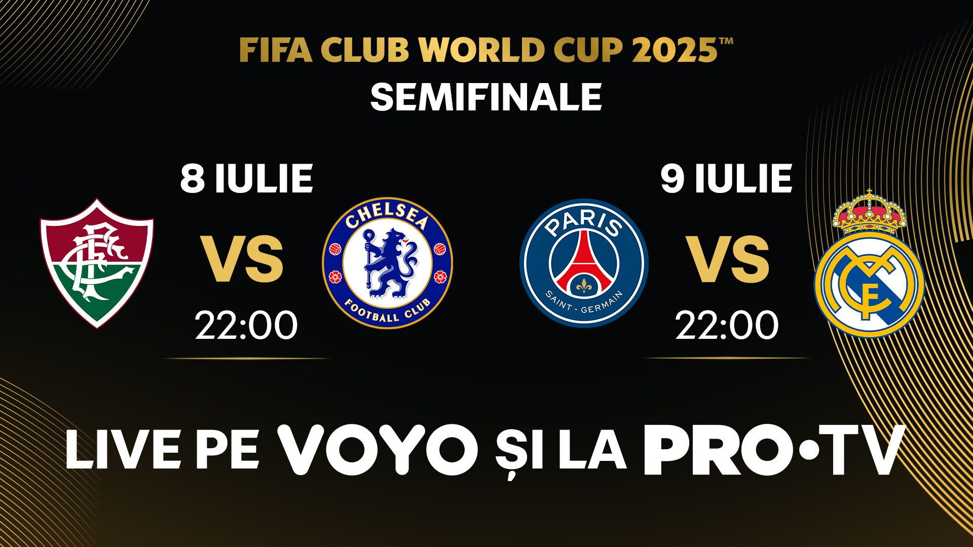 Cine transmite la TV meciurile Fluminense - Chelsea și PSG - Real Madrid, semifinalele Campionatului Mondial al Cluburilor