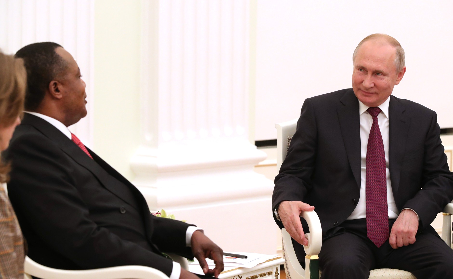 L-R: President of the Republic of Congo, Denis Sassou Nguesso, and President of Russia, Vladimir Putin, during a meeting in Moscow [Source: President of Russia]