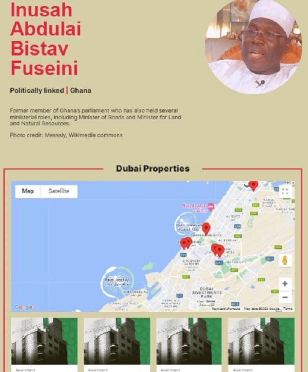 Here are all the properties allegedly owned by former NDC MP Inusah Fuseini in Dubai