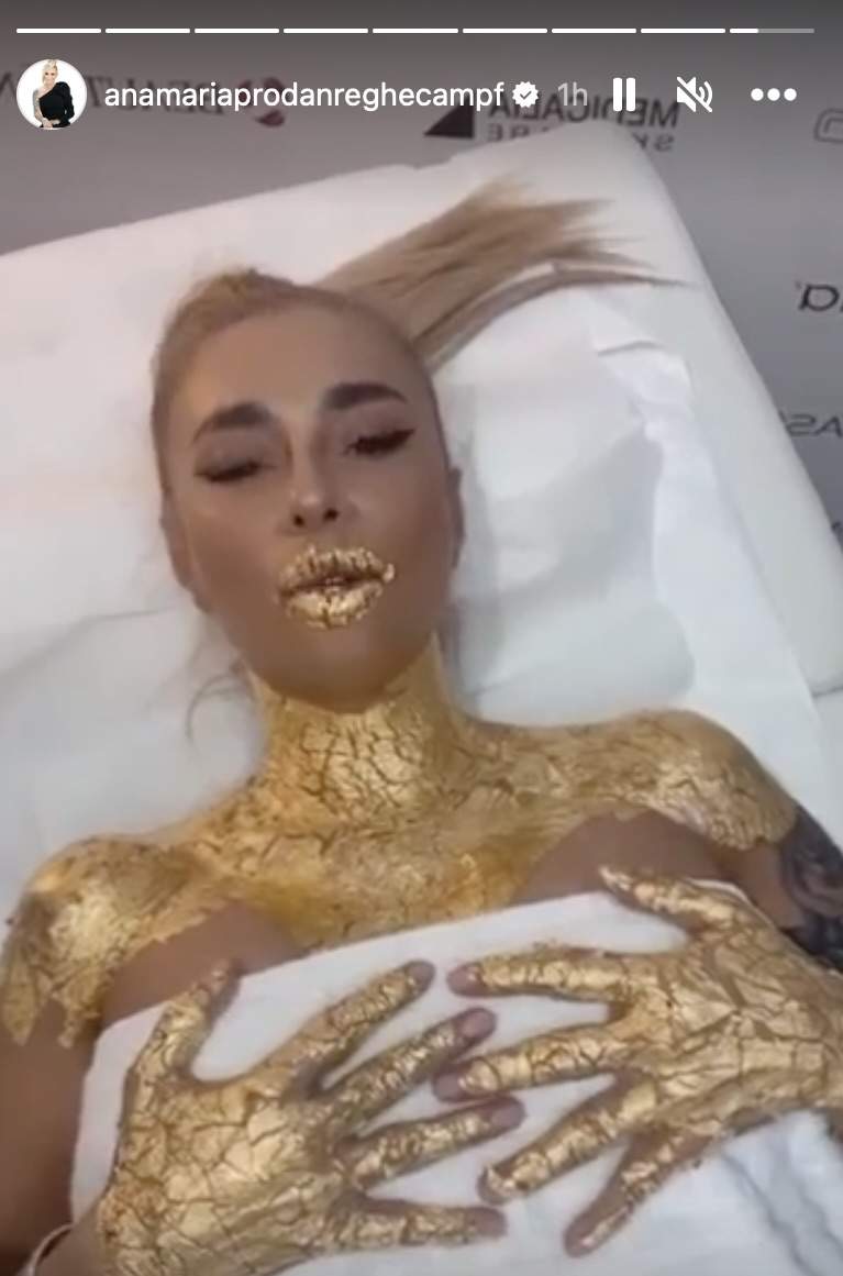 Anamaria Prodan, tratament pentru piele cu aur de 24K. „Vreau să vă arăt la final rezultatul”