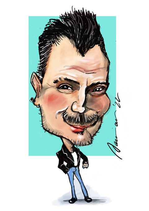 Marius Damian, coprezentatorul America Express, expune peste 200 de caricaturi. „M-au atras mereu chipurile și expresiile oamenilor”