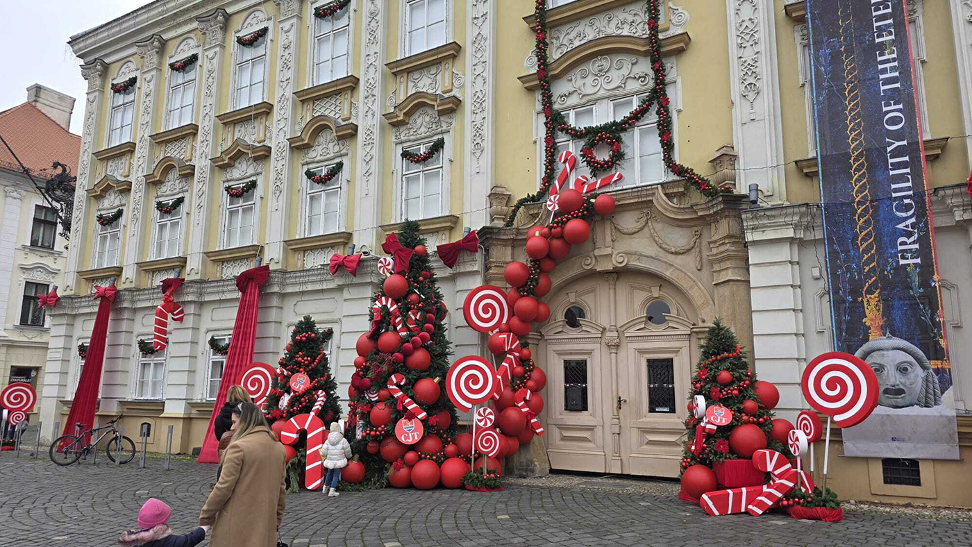 Cât a costat împodobirea festivă a „celui mai instagramabil loc din Timișoara” și a Consiliului Județean Timiș. Motivul pentru care achizițiile nu apar pe SEAP