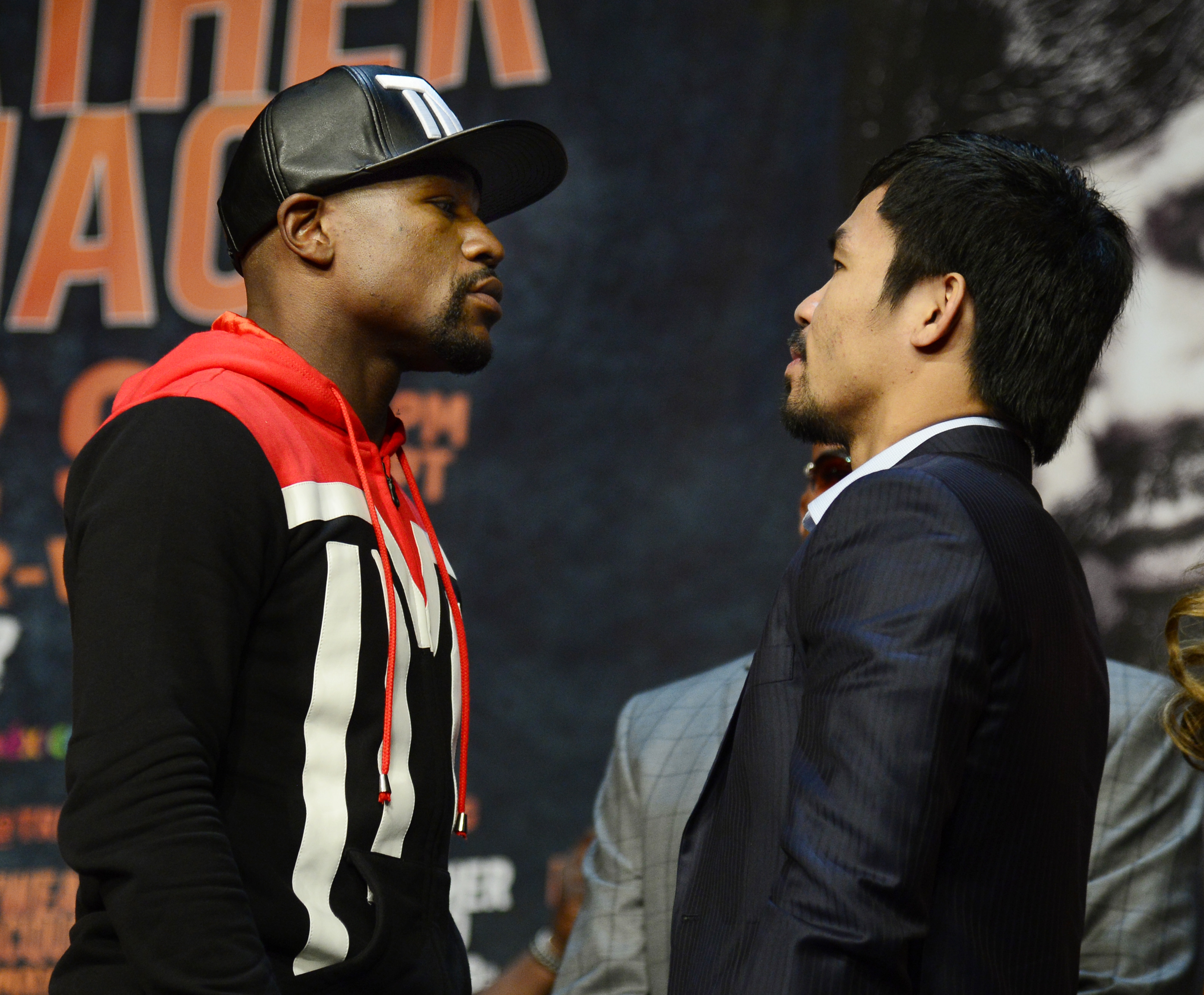 Manny Pacquiao și Floyd Mayweather s-au privit în ochi. Filipinezul a avut o reacție neașteptată / GALERIE FOTO&VIDEO