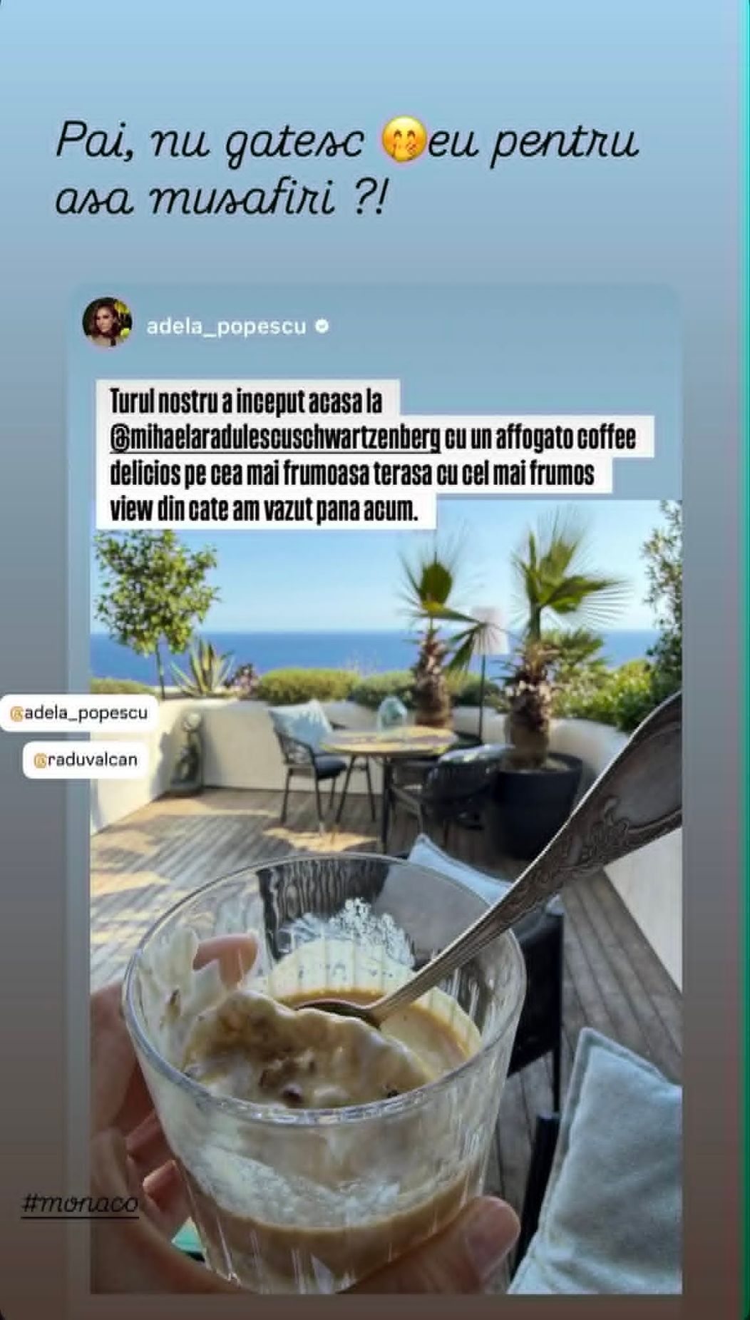 Cum au apărut Radu Vâlcan și Adela Popescu în casa de la Monaco a Mihaelei Rădulescu. Imagini rare cu cei trei. „O întâmplare minunată”