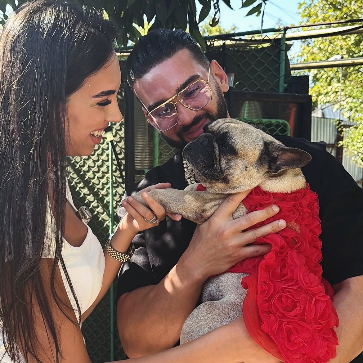 Imagini emoționante cu cățelușa adoptată de Dorian Popa