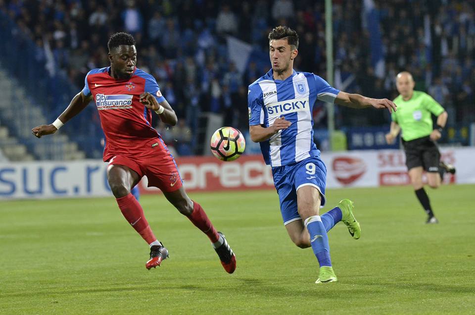 Liga 1, play-off, etapa a 5-a: CSU Craiova - FCSB 0-1. Bară și gol Gnohere! Avram a făcut praf meciul. Ivan, salvat de Niță! / FOTO&VIDEO