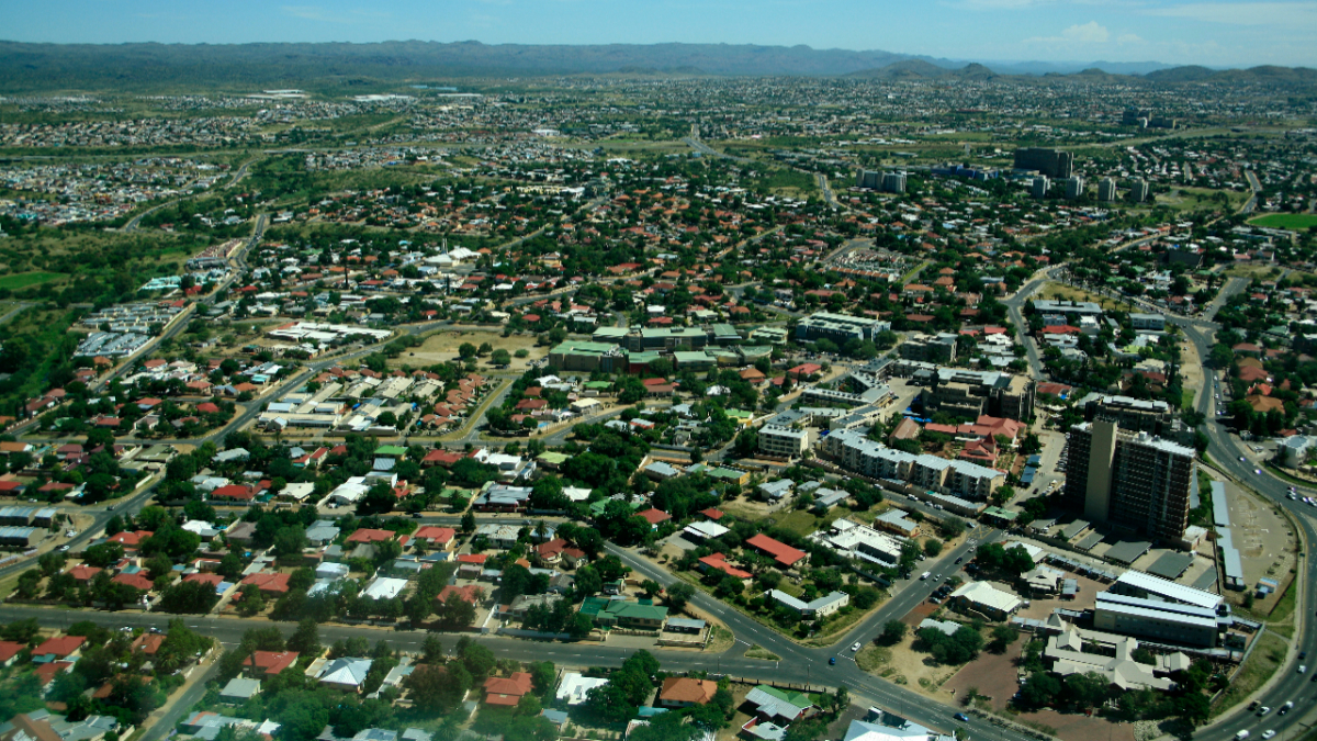 Aerial view of Windhoek, Namibia. [Photo by: Jeremy Jowell /Majority World/Universal Images Group via Getty Images]
