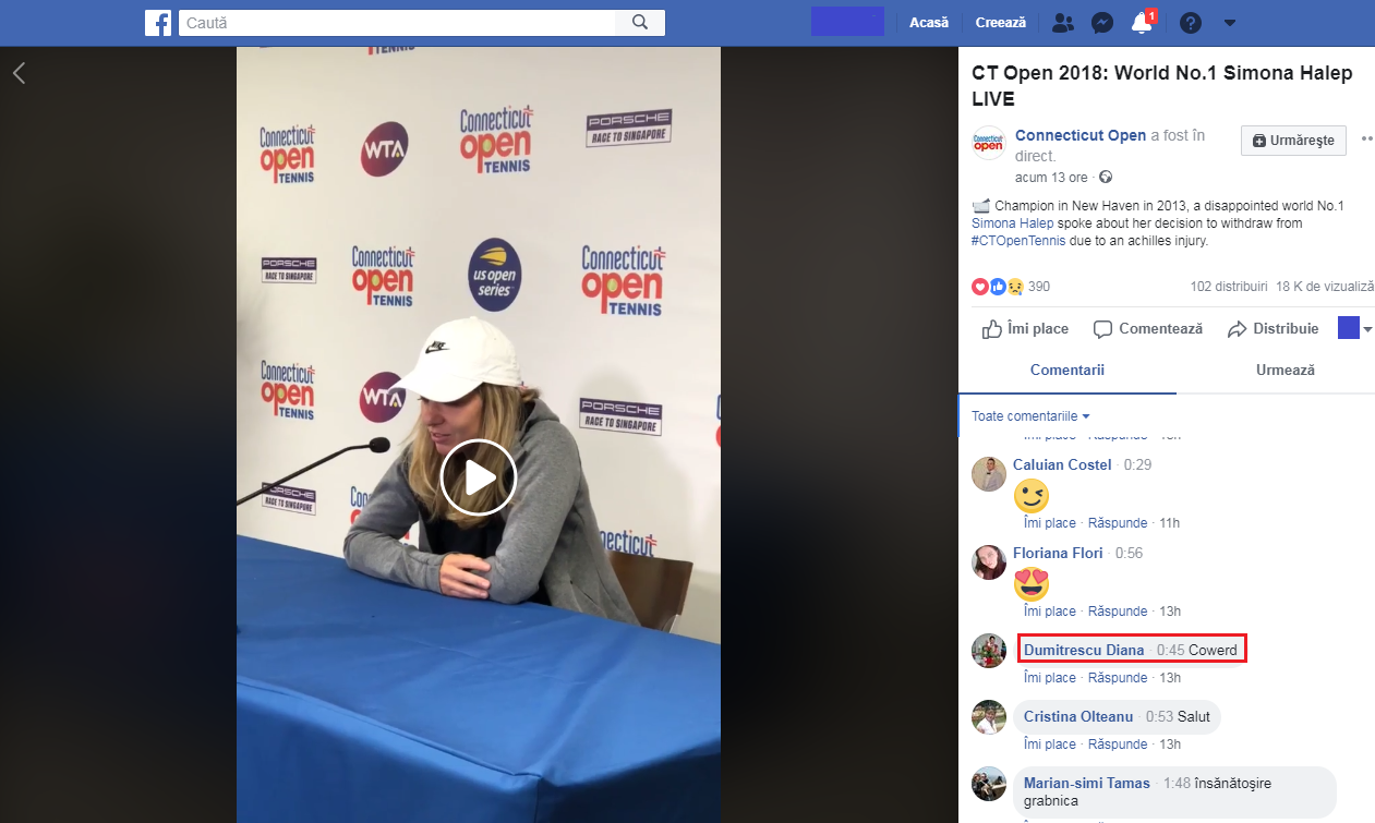 Reacțiile fanilor după ce Simona Halep s-a retras de la New Haven. Unii o susțin: ”O decizie înțeleaptă”. Alții o critică: ”O fițoasă” | VIDEO