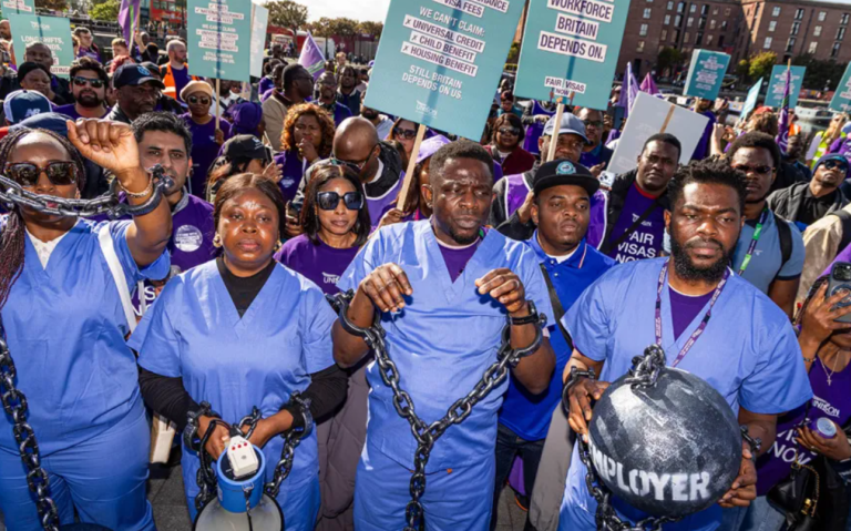 UK migrants in Liverpool protest 15-year permanent residence plan by singing Nigerian singer Asa’s ‘Jailer’