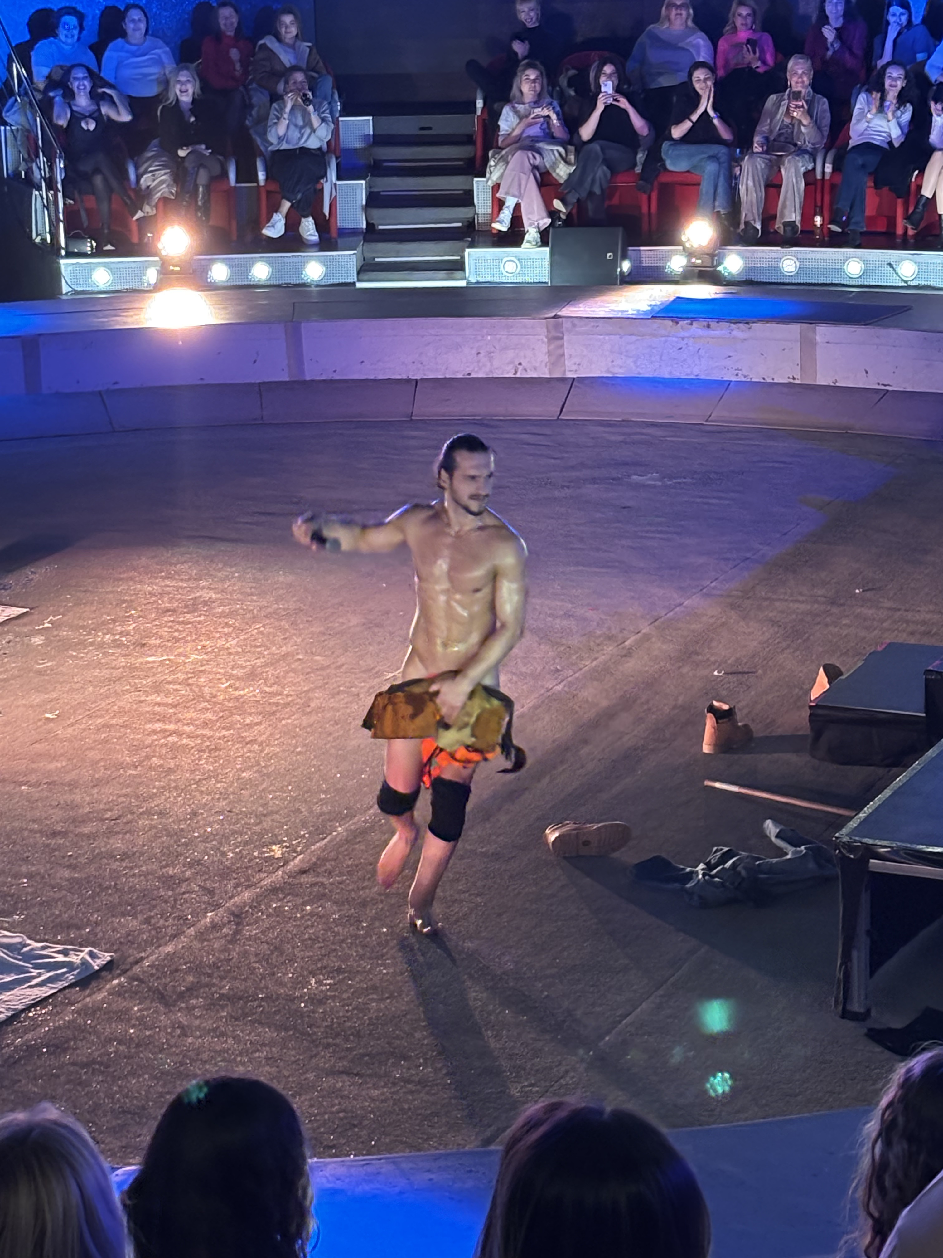 Striptease cu tricolorul la Circul de Stat din București. Preludiu, excitare, delir: „Cum e România acum?”