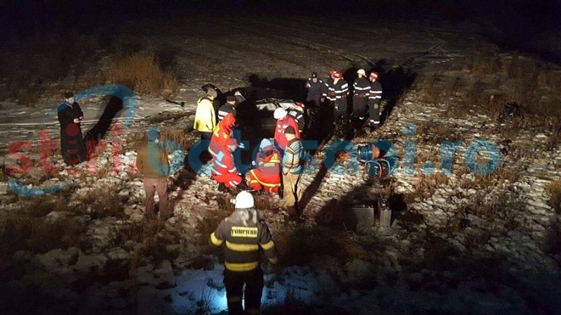 Sfârșit înfiorător pentru un tânăr din Botoșani. A murit, după ce a zburat cu mașina sub un pod