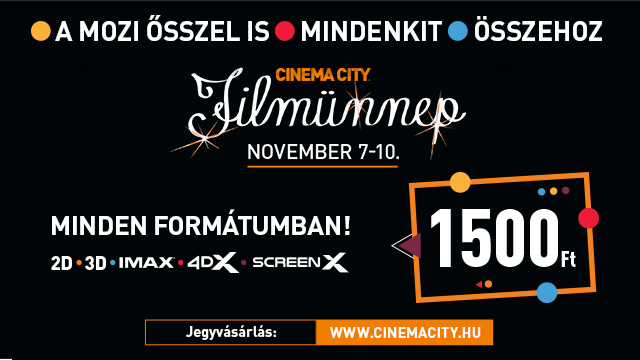Irány a mozi! Ultrakedvezményes jegyárakkal jön a Cinema City Filmünnep