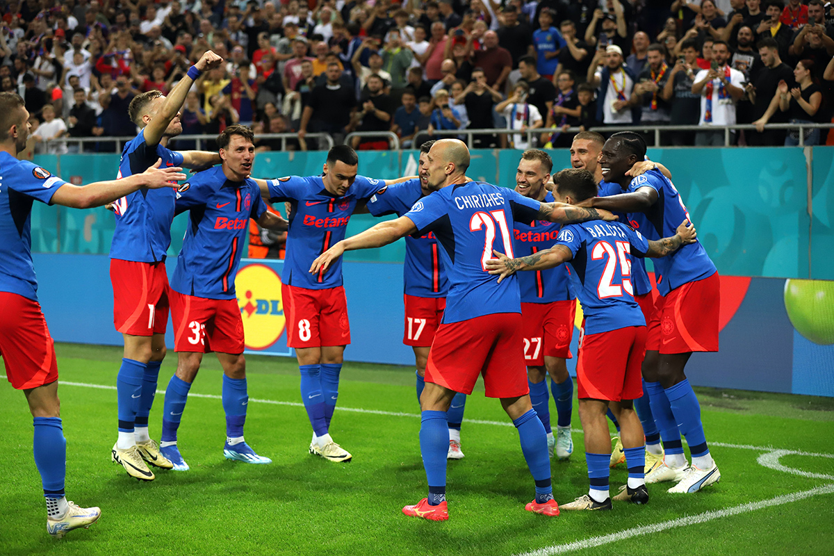 FCSB - Rigas FS 4-1. Principalele imagini de la victoria care i-a dus pe roș-albaștrii pe locul 2 în Europa League | GALERIE FOTO