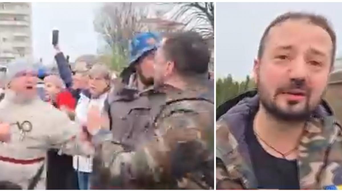Adrian Băzăvan a fost amendat pentru proiectarea mesajului „Marș la Moscova” în timpul protestului AUR față de legea Vexler