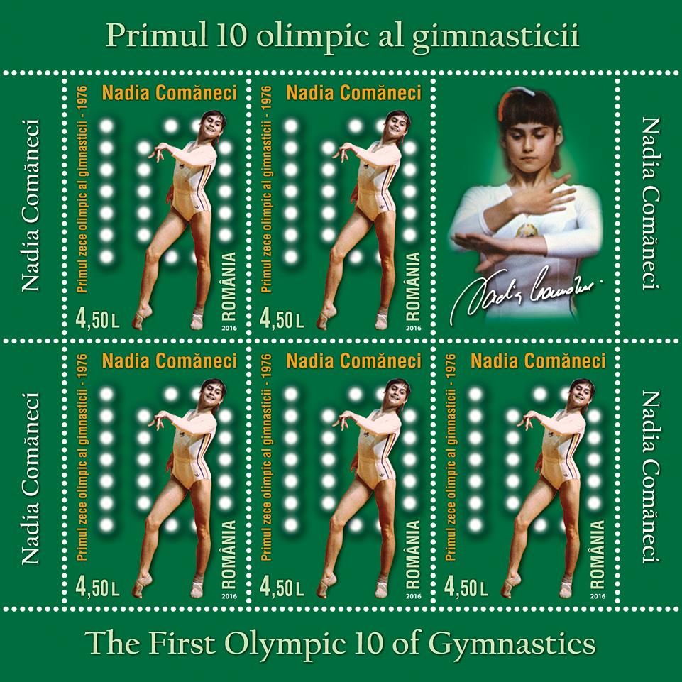 Azi se fac 40 de ani de la primul 10 din istoria gimnasticii. Performanța Nadiei Comăneci, omagiată printr-o colecție de timbre. 25 de articole Libertatea de colecție