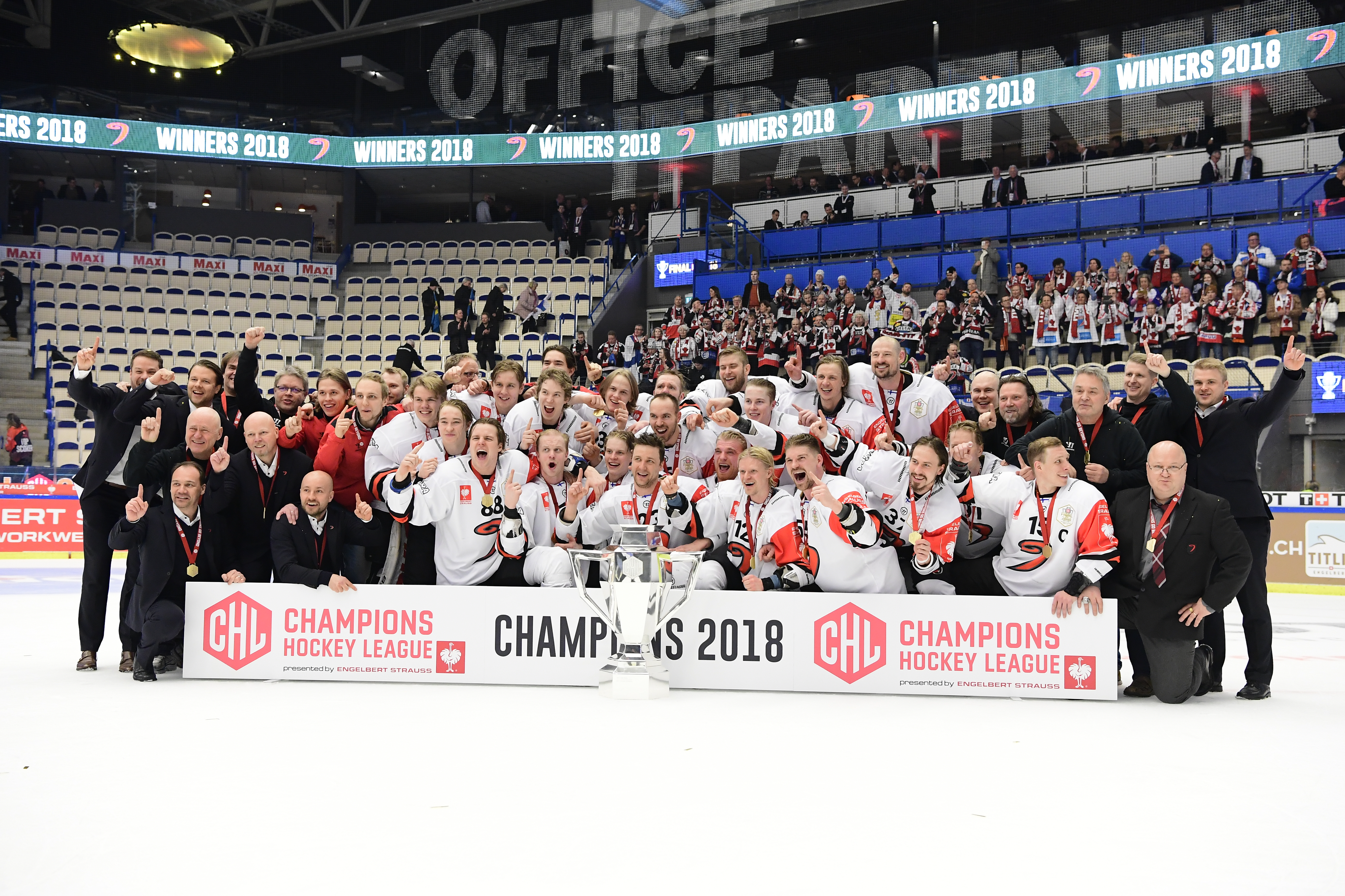 Formația finlandeză JyP a câștigat Liga Campionilor 2018 la hochei pe gheață / FOTO