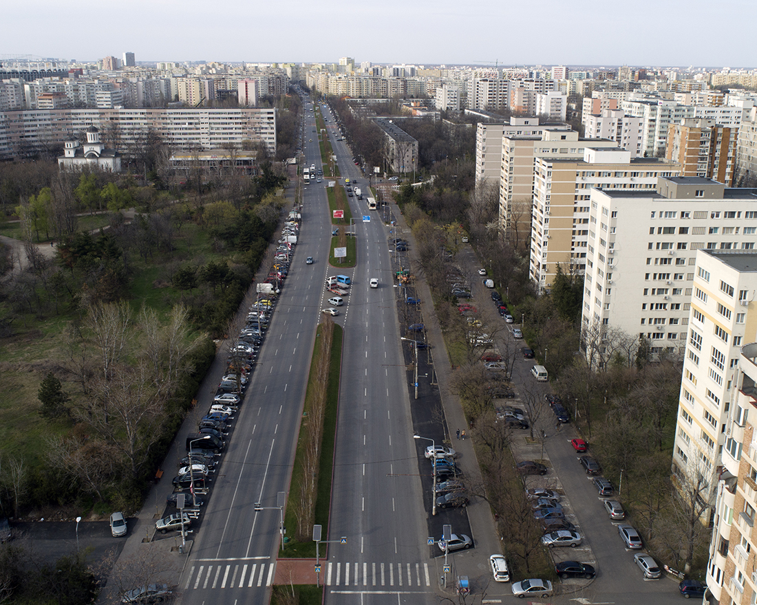 FILMARE CU DRONA | Cum a arătat Bucureştiul de la înălţime în prima zi de carantină totală