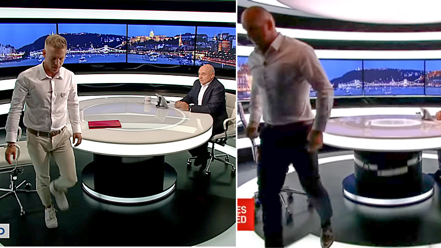 „Beszélgessen magával” – Magyar Péter Berki Krisztián nyomdokaiba lépett: emlékszik rá, amikor az izomceleb vonult ki az ATV stúdiójából? – videó