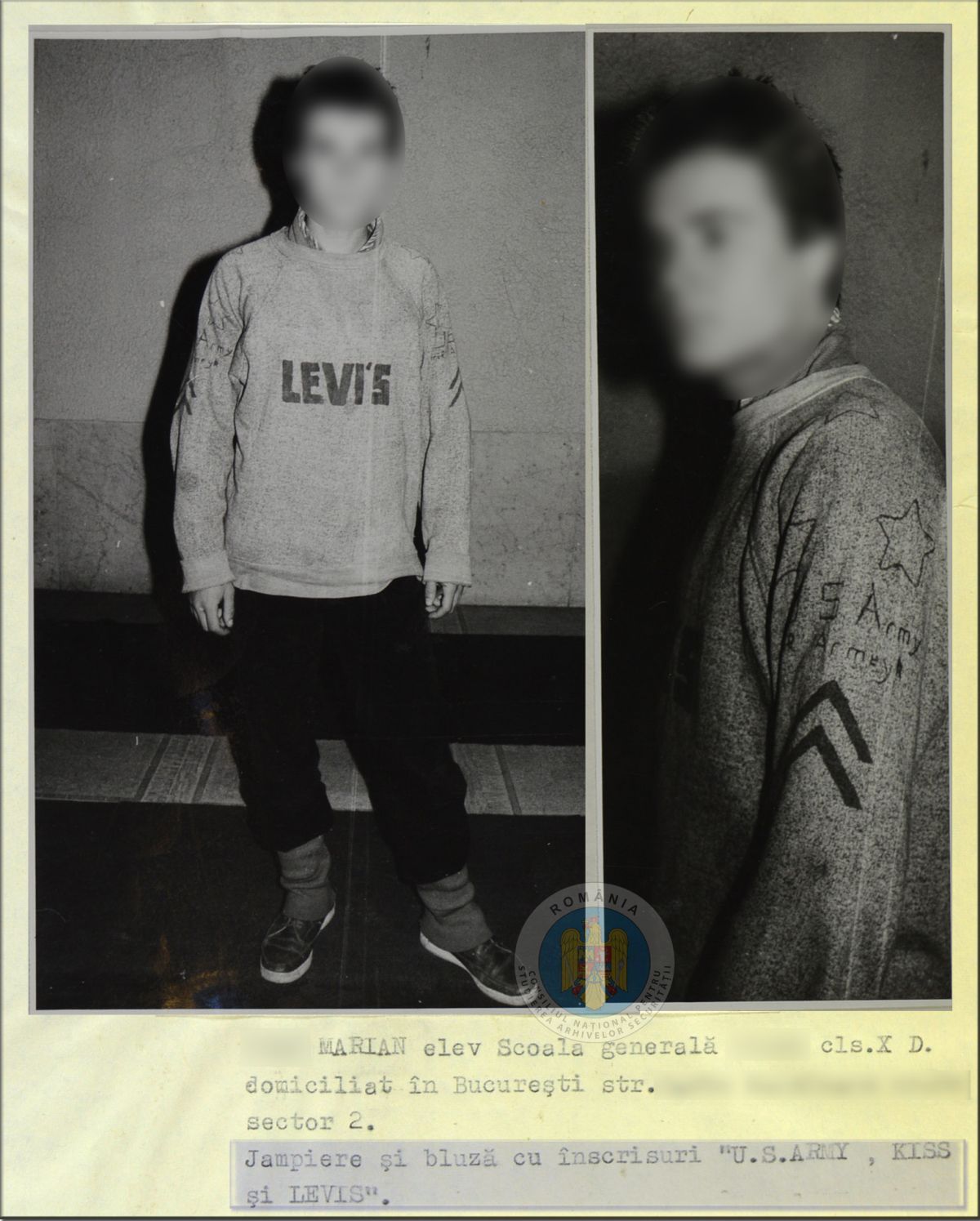 „Să nu uităm nicicând să preţuim libertatea!” Fotografii de colecție publicate de CNSAS cu tineri reținuți în anii ’80 din cauza hainelor cu formațiile preferate