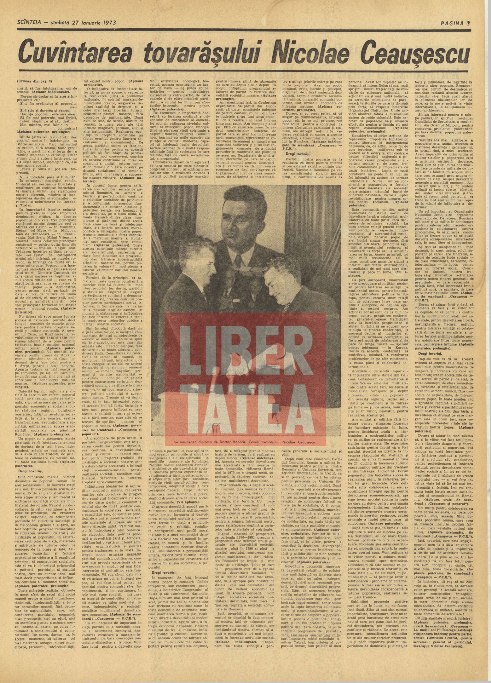 Universitatea din București a retras oficial titlul de Doctor Honoris Causa acordat lui Nicolae Ceaușescu acum 51 de ani