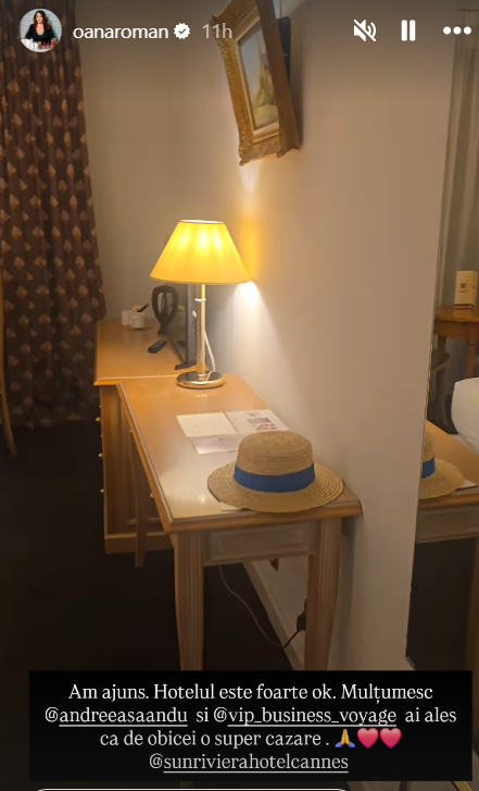 Cum arată camera hotelului din Franța în care Oana Roman și fiica ei s-au cazat. „Să vă arăt ceva ce au francezii mai ieșit din comun”