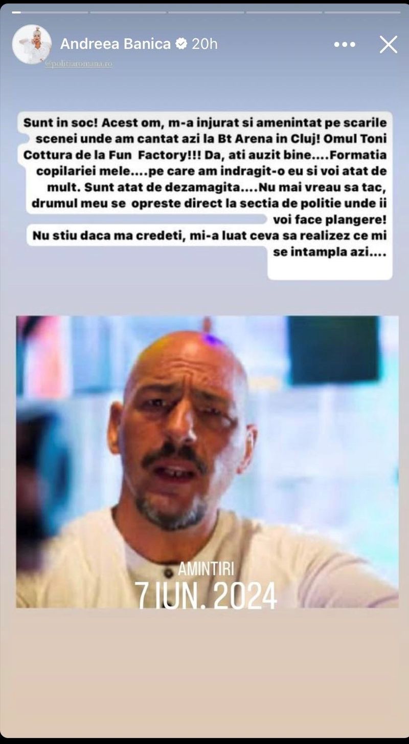 Apariția Andreei Bănică într-o rochie decoltată n-a fost pe placul fanilor. Artista a răbufnit: „Eu mă îmbrac cum îmi place mie și soțului”