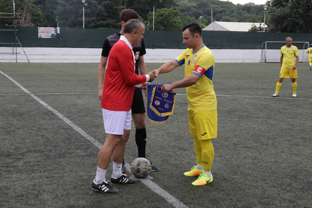 Serbia Regală - România Regală 0-3, meci de gală. S-a jucat la Belgrad, acolo unde a avut loc, acum 96 de ani, primul meci internaţional al tricolorilor